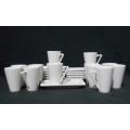 Set of Twelve Starter Plates with Sauce Cups