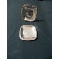 Two  Swedish Silver Plated Snack Plates