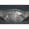 Pressed Glass Bowl with Star Design