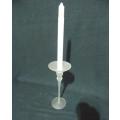 Tall Frosted Glass Candle Holder