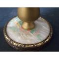 Beautiful Brass and Mother-of - Pearl Candle Holder
