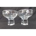 Crown Corning Set of Two Glass Dessert Bowls Created in Australia