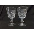 Set of Two Glass Sherry Glasses