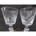 Set of Two Glass Sherry Glasses
