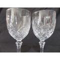 Set of Two Cut Glass Sherry Glasses