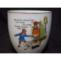 Rare Find Union K Czechoslovakia Cup and Saucer with Nursery Rhymes