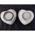 Set of Two Porcelain Tea Candle Holders