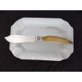 EPNS Butter Knife with Horn Handle
