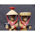 Set of Two Antique Thai Stone Figurine