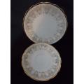 Stunning Chinese Saucer and Small Plate With beautiful Gold Patterns