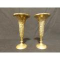 Set of Two Brass Vases
