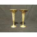Set of Two Brass Vases