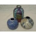 Set of Three Pottery Vases