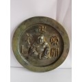 Rare:Late 19th Century Eastern Chinese Bronze Mirror with Laughing Buddha
