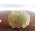 The Hetian Jade of the Qing Dynasty in China is a jade pendant with both good luck and longevity.