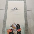 Old vintage Japanese  scroll painting