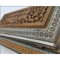 Highly Detailed Vizagapatam Carved Sandalwood Box With Micro Mosaic Inlays!!!