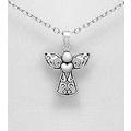 BEAUTIFUL 925 SOLID STERLING SILVER ANGEL PENDANT