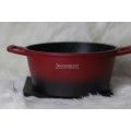 Royalty Line - 24cm Marble Coated Casserole -Black Burgundy (Second hand)