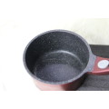 Royalty Line 16cm Marble Coating Sauce Pan- BURGUNDY (Second hand)