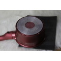 Royalty Line 16cm Marble Coating Sauce Pan- BURGUNDY (Second hand)