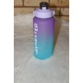 Jack Brown 2L Water Bottle with Motivational Time Markers - Leak Proof - Purple & Blue