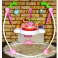 Multifunction Rolling Infant Bouncer Seat Toys Baby Walker Baby jumper-PINK
