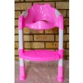Baby Foldable Non-Slip Ladder Potty Toilet Seat Training - Pink