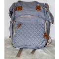 New Stylish Multi-Functional Baby Diaper Bag & Bed - Grey