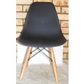 Wooden Leg Chair - Drak Grey (2 Pieces)