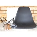 Wooden Leg Dining Chairs - Six Pack - dark Grey Colour