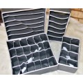 Jack Brown Drawer Organizers for Clothing, Bra and Underwear - Set of 4