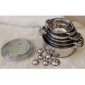 Stainless Steel 10 Piece Pot Set