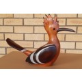 Collectable HOOPOE BIRD (Wood Carved and Hand Painted) #1393