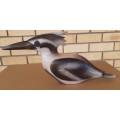 Collectable PIED KINGFISHER BIRD (Hand Carved and Hand Painted)