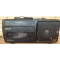 Vintage Philips D7008 Portable FM/AM Radio & Cassette Tape Player