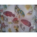 MARINE SEA FISH & SHELL SHEER WOMEN'S TOP - SIZE 12 - VERY GOOD CONDITION