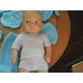 VINTAGE ANATOMICAL CORRECT MALE BABY DOLL - 40CM with clothes.