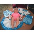 VINTAGE ANATOMICAL CORRECT FEMALE BABY DOLL - 40CM WITH CLOTHES!!!!