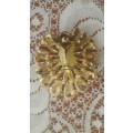 FASHION JEWELLERY, VINTAGE GOLD PLATED  PEACOCK BROOCH OR PENDANT