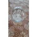 Vintage Large  Clear Art Glass Controlled Bubble Round Paperweight