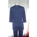 KNITTED TUNIC IN MOLTEN BLUE BY CONTEMPO