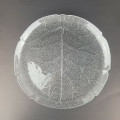 VINTAGE CLEAR ROUD LEAF SHAPE LARGE 1970`S PLATE FROM ARCOROC ASPEN