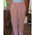 SMART LADIES DRESS PANTS IN LIGHT SALM PINK WITH ELASTICATED WAIST SIZE 38
