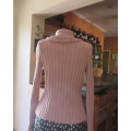 LADIES PINK LACE KNITTED CARDIGAN