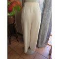 Make a statement in this rich cream high waisted pants by `TRUWORTHS`-  in 36/12/L - LIKE NEW