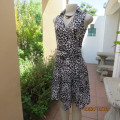 Top of the line black/grey/white patterned dress - size 8/32/S - Like new