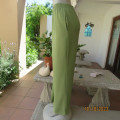 Get noticed in this cool pear green elasticated pants with side pockets - Size 46 - Very Good