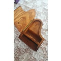 Vintage Reuge Music Box Made Switzerland Wooden Baby Grand Piano 1980`S