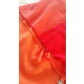 LADIES SCARF: New Ladies Two Tone Orange/Red Very Soft Wrap